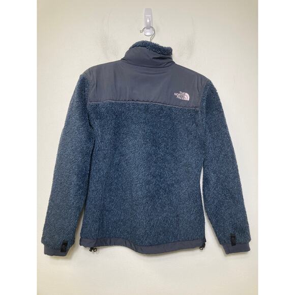 North Face Navy Fleece Zip Up Jacket Sz S - Picture 2 of 2